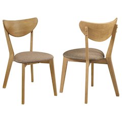 Light Walnut Dining Side Chair (Set of 2)