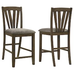 Maxine Brown Upholstered Counter Height Dining Side Chair (Set of 2)
