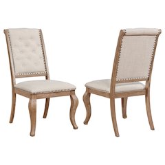 Tufted Back Upholstered Dining Chairs (Set of 2)