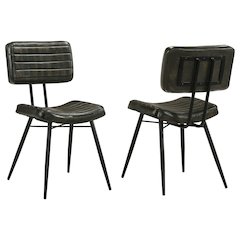Tufted Padded Cushion Side Chairs (Set of 2)