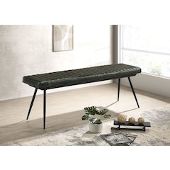 Upholstered Tufted Cushion Side Bench