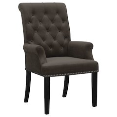 Upholstered Tufted Arm Chair with Nailhead Trim