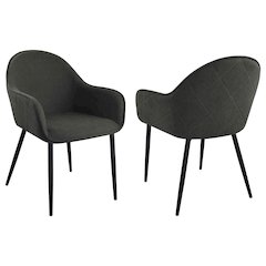 Upholstered Dining Arm Chairs (Set of 2)