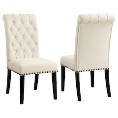 Cable Tufted Dining Side Chairs (Set of 2)