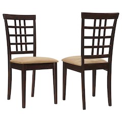 Casual Wood Side Chairs (Set of 2)