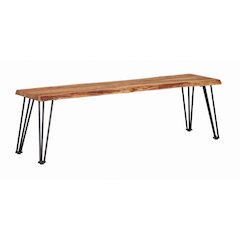 Industrial Natural Acacia Dining Bench