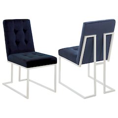 Tufted Back Upholstered Dining Chairs (Set of 2)