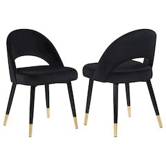 Arched Back Upholstered Side Chairs (Set of 2)