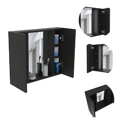 1-Drawer Medicine Cabinet Black Wengue