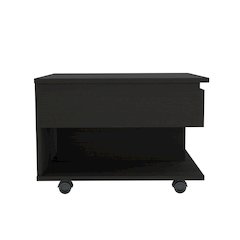 1-Drawer 1-Shelf Lift Top Coffee Table Black Wengue