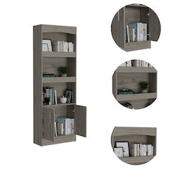 1-Drawer 3-Shelf Bookcase Light Grey