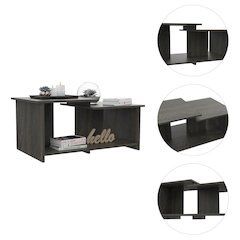 1-Shelf Coffee Table Black Wengue