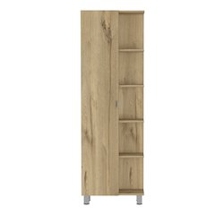 5-Shelf Linen Cabinet Light Oak