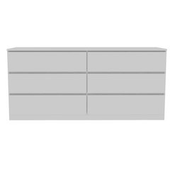 6-Drawer Rectangle Dresser White
