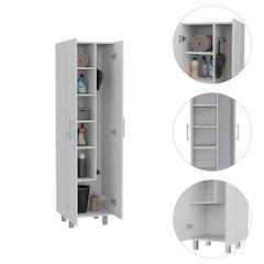 2-Door Rectangle Closet Pantry White