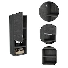 Rectangle 2-Shelf Medicine Cabinet Smokey Oak