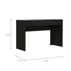 2-Drawer Computer Desk Black Wengue