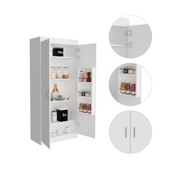 5-Shelf Pantry Cabinet White