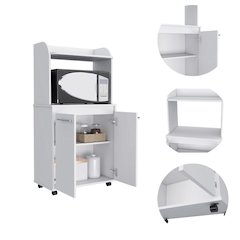 1-Shelf 2-Door Kitchen Pantry White