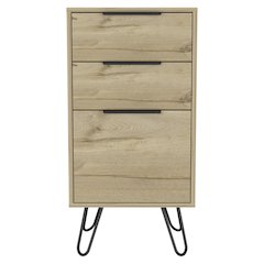 3-Drawer Rectangle Dresser Light Oak