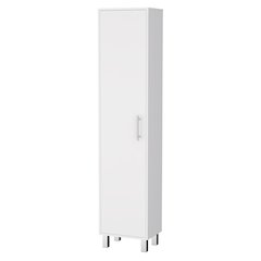 1-Door 5-Shelf Tall Storage Cabinet White