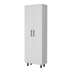 2-Door 5-Shelf Kitchen Pantry White