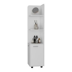 2-Door 4-Shelf Tall Storage Cabinet White