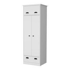 Double Door and 1-Drawer Armoire White