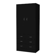 Black 2-Door Armoire