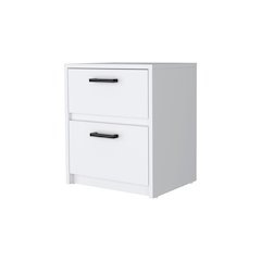 White 2-Drawer Nightstand