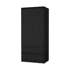 Black 2-Drawer Armoire