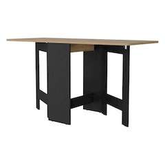 Black and Macadamia Folding Dining Table