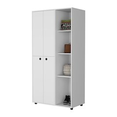 1-Drawer Armoire Closet White
