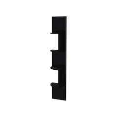 Black Full-Wall Floating Shelf