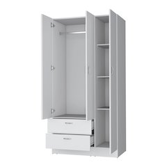 2-Drawer Wardrobe White