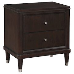 Brown 2-Drawer Nightstand