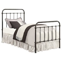 Dark Bronze Metal Spindle Panel Bed