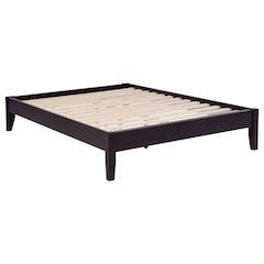 Contemporary Cappuccino Platform Bed