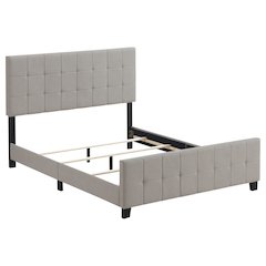 Grid Tufted Upholstered Panel Bed