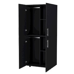 4-Door Armoire Black
