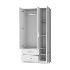 4-Door 2-Drawer Armoire White
