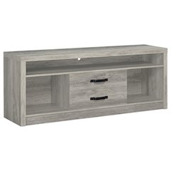 Grey Driftwood 2-drawer TV Console
