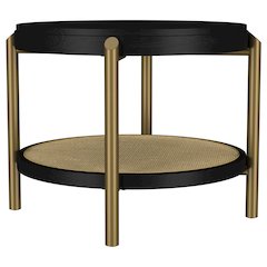 Benson Black Round End Table