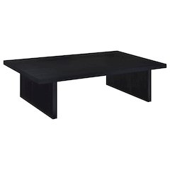 Caroline Black Rectangular Engineered Laminate Coffee Table