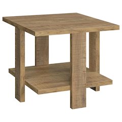 Mango Square End Table with Shelf