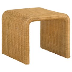 Natural Square Open Base End Table