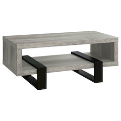 Wood and Metal Coffee Table