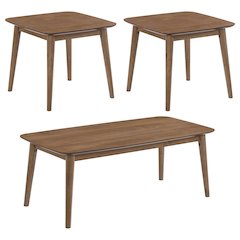 Natural Walnut 3-piece Occasional Set