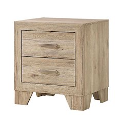Natural 2-Drawer Nightstand