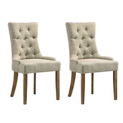 Tufted Back Parson Chairs (Set of 2)